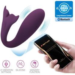 PRETTY LOVE - APLICACIÓN DE VIBRADOR JAYLEEN CON CONTROL REMOTO MORADO