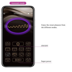 PRETTY LOVE - APLICACIÓN DE VIBRADOR JAYLEEN CON CONTROL REMOTO MORADO