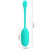 PRETTY LOVE - HUEVO VIBRATORIO RECARGABLE KIRK AQUA GREEN