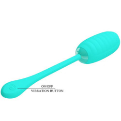 PRETTY LOVE - HUEVO VIBRATORIO RECARGABLE KIRK AQUA GREEN