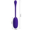 PRETTY LOVE - HUEVO VIBRATORIO RECARGABLE KIRK MORADO