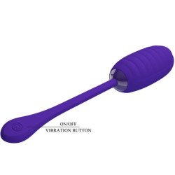 PRETTY LOVE - HUEVO VIBRATORIO RECARGABLE KIRK MORADO