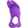 PRETTY LOVE - ANILLO PARA PENE VIBRANTE SILAS 7 VIBRACIONES SILICONA MORADA