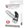 PRETTY LOVE - ANILLO PARA PENE VIBRANTE SILAS 7 VIBRACIONES SILICONA NEGRA