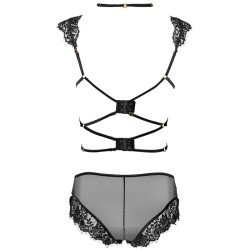 LIVCO CORSETTI FASHION - PALMENOM LC 90614 SUJETADOR + BRAGUITA NEGRO