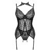 LIVCO CORSETTI FASHION - GIELLANDRA FOR THE SENSES COLLECTION CORSET + PANTY NEGRO S/M