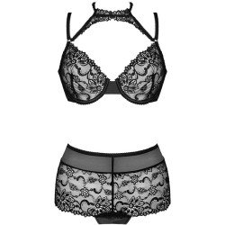 LIVCO CORSETTI FASHION - COLECCIÓN LINERA FOR THE SENSES SUJETADOR + BRAGUITA NEGRO