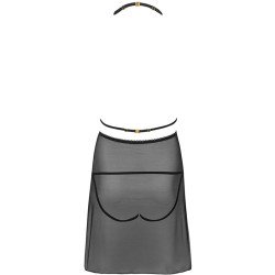 LIVCO CORSETTI FASHION - MALVIAMI LC 90625 CAMISA + BRAGUITA NEGRA L/XL
