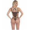 LIVCO CORSETTI FASHION - AURORA LC90727 CAMISA + BRAGUITA NEGRA X/XL