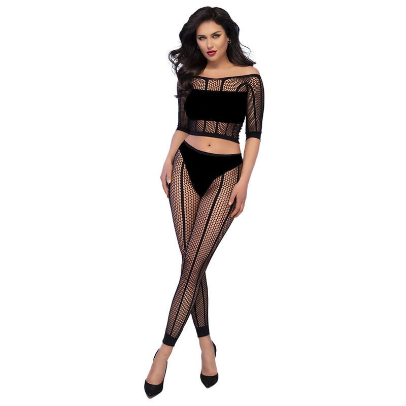 CHILIROSE - CR 4647 TOP Y LEGGINGS NEGRO S/M