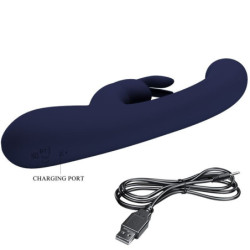 PRETTY LOVE - VIBRADOR LAMAR RABBIT Y PUNTO G AZUL
