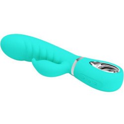 PRETTY LOVE - VIBRADOR MULTIFUNCIÓN PARA EL PUNTO G DE PRESCOTT, COLOR VERDE AGUA