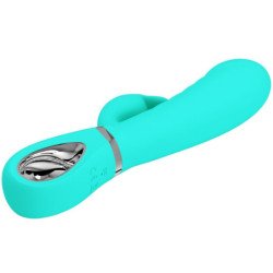 PRETTY LOVE - VIBRADOR MULTIFUNCIÓN PARA EL PUNTO G DE PRESCOTT, COLOR VERDE AGUA