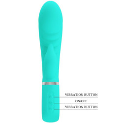 PRETTY LOVE - VIBRADOR MULTIFUNCIÓN PARA EL PUNTO G DE PRESCOTT, COLOR VERDE AGUA