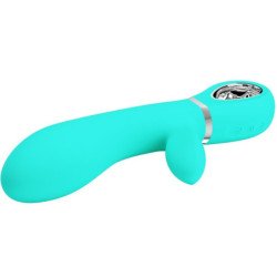 PRETTY LOVE - VIBRADOR MULTIFUNCIÓN PARA EL PUNTO G DE THOMAS, COLOR VERDE AGUA