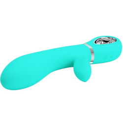 PRETTY LOVE - VIBRADOR MULTIFUNCIÓN PARA EL PUNTO G DE THOMAS, COLOR VERDE AGUA