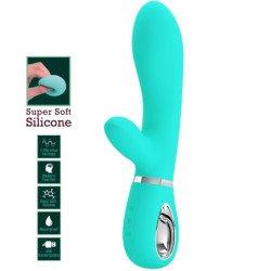 PRETTY LOVE - VIBRADOR MULTIFUNCIÓN PARA EL PUNTO G DE THOMAS, COLOR VERDE AGUA