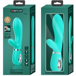 PRETTY LOVE - VIBRADOR MULTIFUNCIÓN PARA EL PUNTO G DE THOMAS, COLOR VERDE AGUA