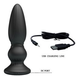 MR PLAY - POTENTE VIBRADOR CON CONTROL REMOTO Y TAPÓN ANAL NEGRO