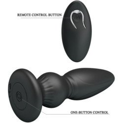 MR PLAY - POTENTE VIBRADOR CON CONTROL REMOTO Y TAPÓN ANAL NEGRO