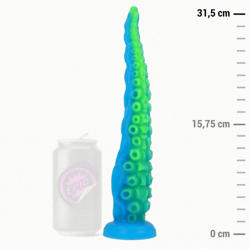 EPIC - DILDO DE TENTÁCULOS FINOS FLUORESCENTES SCYLLA, TAMAÑO GRANDE