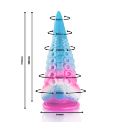 ÉPICO - DILDO DE TENTÁCULOS AZULES DE PHORCYS TAMAÑO PEQUEÑO