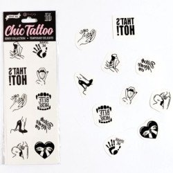 JUEGO SECRETO - CONJUNTO DE 10 TATUAJES TEMPORALES - COLECCIÓN PICANTE