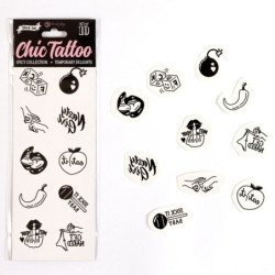 JUEGO SECRETO - CONJUNTO DE 10 TATUAJES TEMPORALES DE LA COLECCIÓN PICANTE