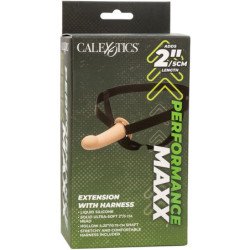 CALEXOTICS - EXTENSIÓN DE MÁXIMO RENDIMIENTO CON ARNÉS PARA PIEL LIGERA