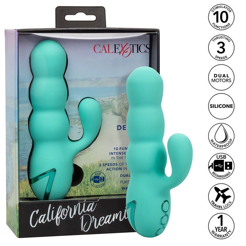 CALEXOTICS - VIBRADOR SEA DIVA COLOR VERDE AGUA DE CALIFORNIA DREAMING