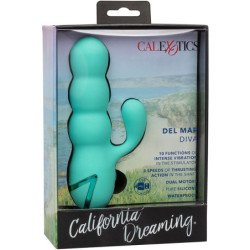 CALEXOTICS - VIBRADOR SEA DIVA COLOR VERDE AGUA DE CALIFORNIA DREAMING