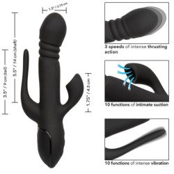 CALIFORNIA EXOTICS - VIBRADOR TRIPLE EUPHORIA NEGRO