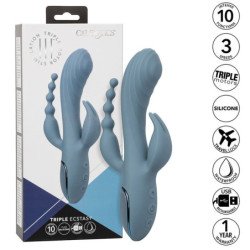 CALIFORNIA EXOTICS - VIBRADOR TRIPLE ÉXTASIS GRIS