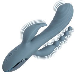 CALIFORNIA EXOTICS - VIBRADOR TRIPLE ÉXTASIS GRIS