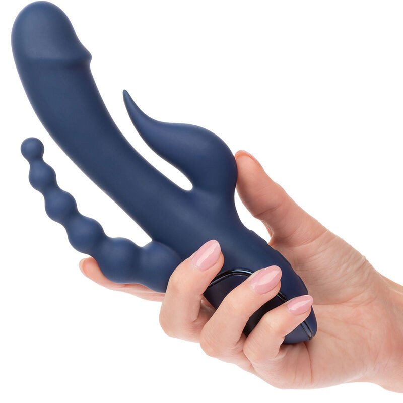 CALEXOTICS - VIBRADOR TRIPLE ORGASMO AZUL