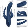 CALEXOTICS - VIBRADOR TRIPLE ORGASMO AZUL