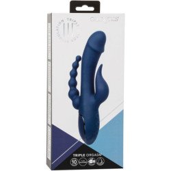 CALEXOTICS - VIBRADOR TRIPLE ORGASMO AZUL