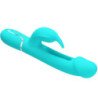 PRETTY LOVE - VIBRADOR MULTIFUNCIÓN 3 EN 1 KAMPAS RABBIT CON LENGUA VERDE AGUA