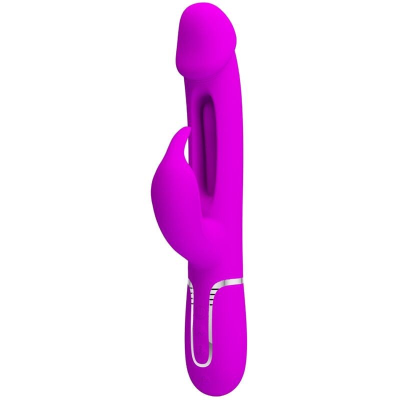 PRETTY LOVE - VIBRADOR MULTIFUNCIÓN KAMPAS RABBIT 3 EN 1 CON LENGUA FUCHSIA