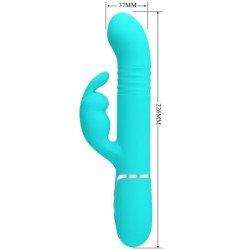 AMOR PRECIOSO - VIBRADOR COALE RABBIT PERLAS VERDE AGUA