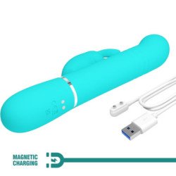 AMOR PRECIOSO - VIBRADOR COALE RABBIT PERLAS VERDE AGUA