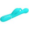 PRETTY LOVE - VIBRADOR DEJON RABBIT MULTIFUNCIÓN 3 EN 1 VERDE AGUA