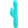 AMOR PRECIOSO - VIBRADOR CON FORMA DE CONEJO CON PERLAS VERDE AGUA