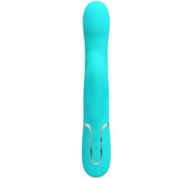 AMOR PRECIOSO - VIBRADOR CON FORMA DE CONEJO CON PERLAS VERDE AGUA