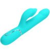 AMOR PRECIOSO - VIBRADOR CON FORMA DE CONEJO CON PERLAS VERDE AGUA