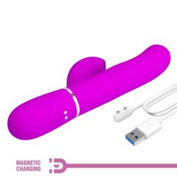 PRETTY LOVE - VIBRADOR MULTIFUNCIONAL 3 EN 1 PARA EL PUNTO G PERLITA VIOLETA