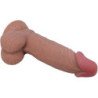 PRETTY LOVE - SERIE PIEL DESLIZANTE DILDO REALISTA CON VENTOSA DE PIEL MARRÓN DESLIZANTE 19,4 CM