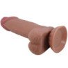 PRETTY LOVE - SERIE PIEL DESLIZANTE DILDO REALISTA CON VENTOSA DE PIEL MARRÓN DESLIZANTE 19,4 CM
