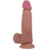 PRETTY LOVE - SERIE PIEL DESLIZANTE DILDO REALISTA CON VENTOSA DE PIEL MARRÓN DESLIZANTE 21,8 CM