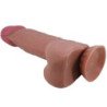 PRETTY LOVE - SERIE PIEL DESLIZANTE DILDO REALISTA CON VENTOSA DE PIEL MARRÓN DESLIZANTE 21,8 CM